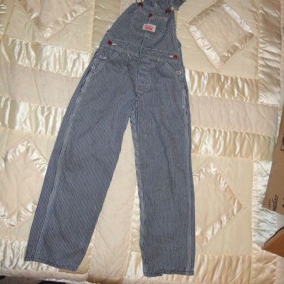 Round House Kids Striped Overalls